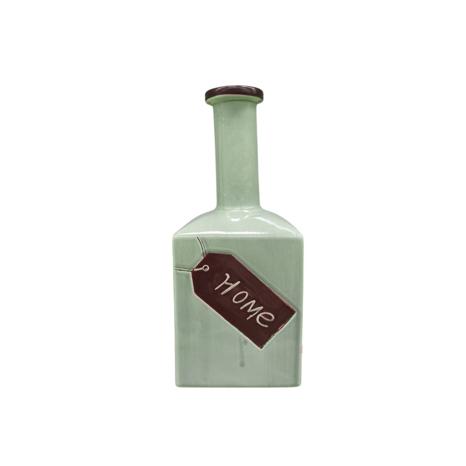 Botella Decorativa De Cer&aacute;mica Verde Menta 31 Cm image number 1.0